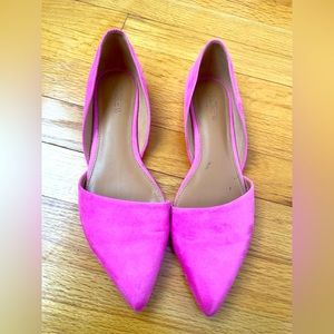 J.crew hot pink Zoe d’Orsay pointy flats